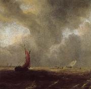 Jacob van Ruisdael Sailing Vessels in a Choppy sea oil painting picture wholesale